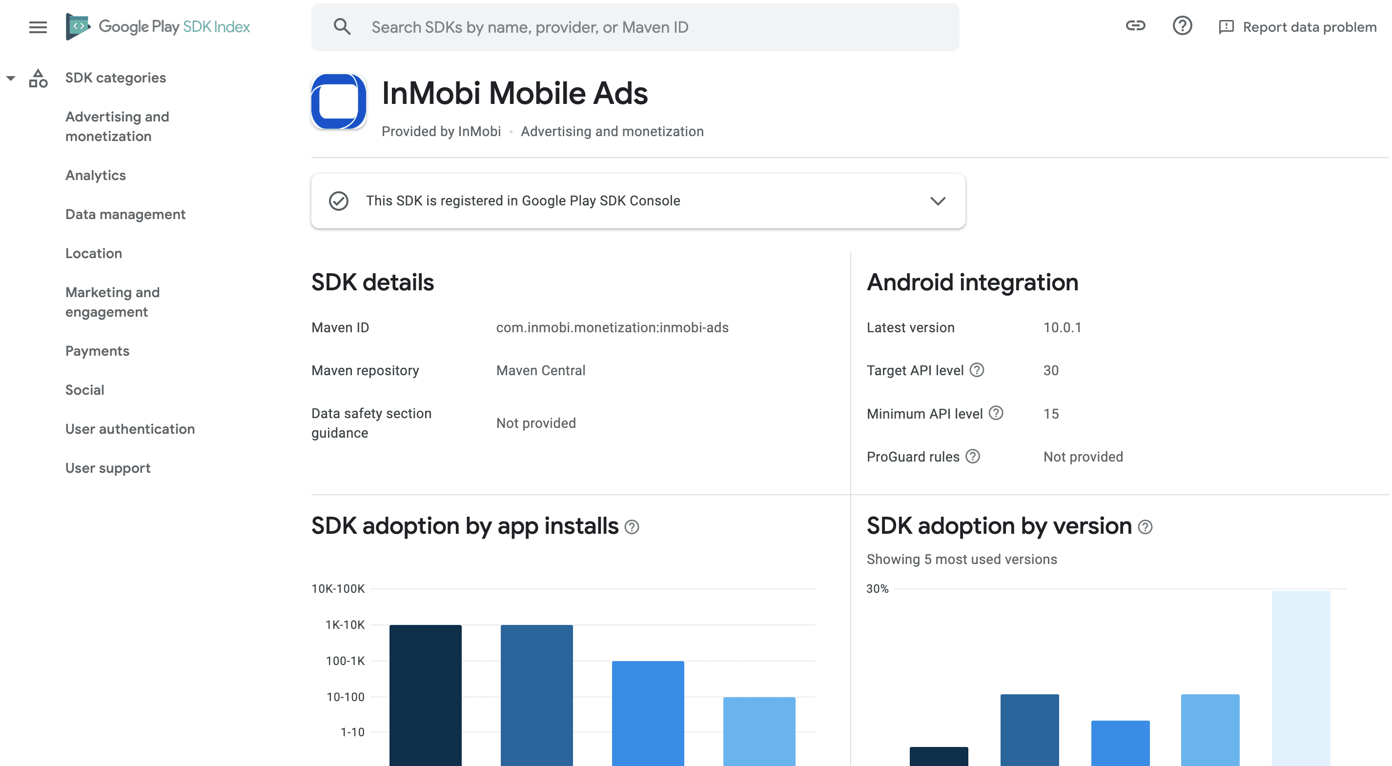 InMobi SDK Featured on the AllNew Google Play SDK Index
